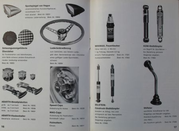 Abarth Modelprogram 1969 "Rallye Bitter" Carbrochure (7724)